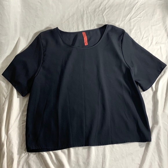 EUC Eight Sixty Boxy Chiffon Tee Blouse Revolve - Picture 1 of 4